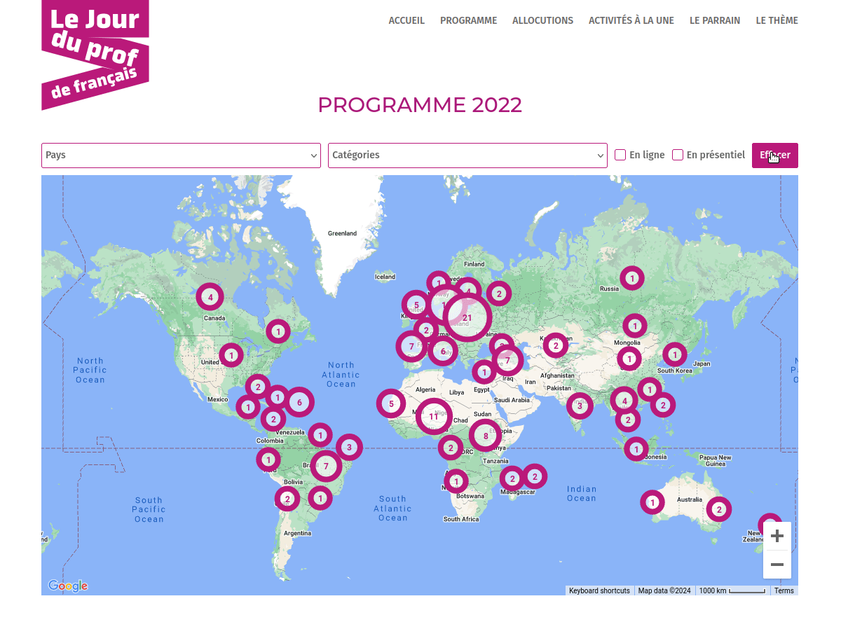 demonstration of the filters for selection